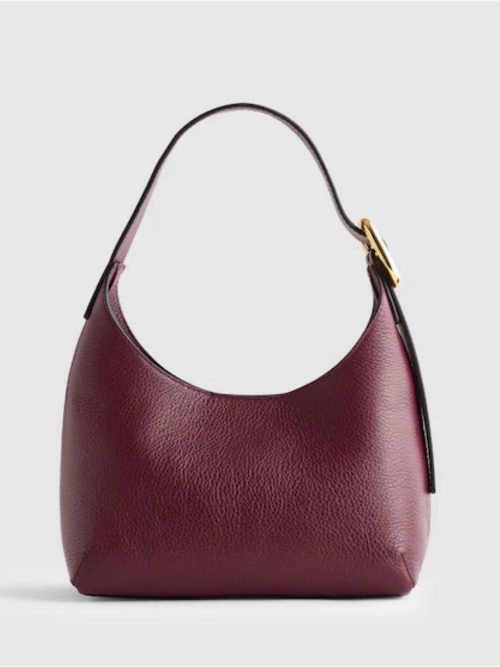Madewell Pebbled Leather Shoulder Bag in Burgundy